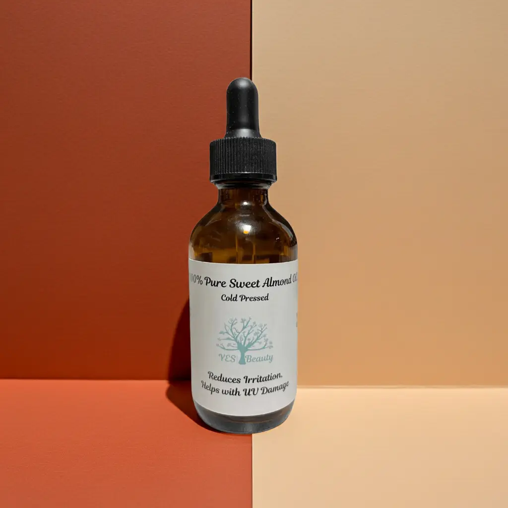 Sweet Almond Oil 100% Pure & Cold Pressed for Natural Nourishment Face, Skin, Hair Yes Beauty