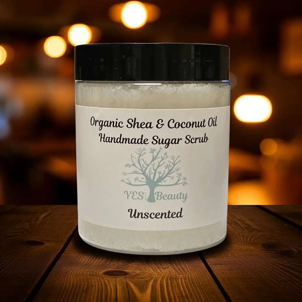 Handmade Body Scrub Organic Shea Butter & Coconut Oil - Choose Scent - 12 oz. Yes Beauty