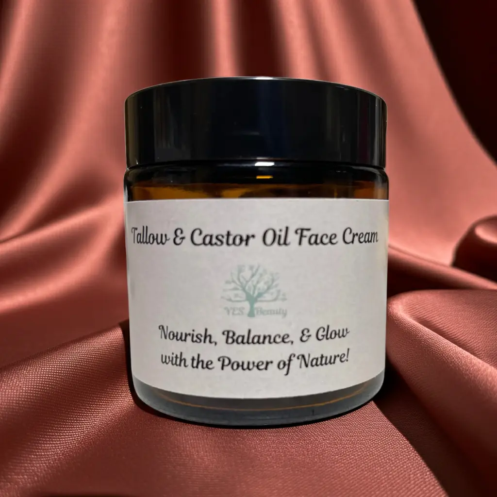 Tallow Face Cream w/ Castor Oil| Deep Hydration | Support Skin Elasticity Yes Beauty